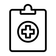 Obraz premium Medical Clipboard Line Icon of Clinical Trials Icon Set