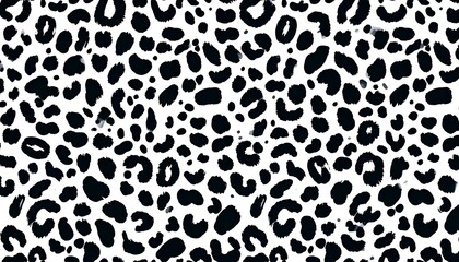 Abstract black and white animal print