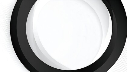 Abstract black and white circular design