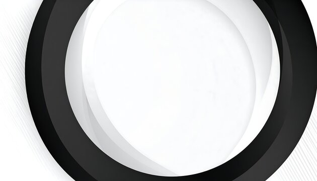 Abstract black and white circular design