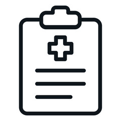 Obraz premium Report Review Line Icon of Medical Diagnostics Icon Set