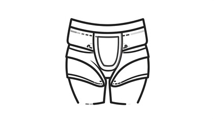 Line drawing of athletic support briefs