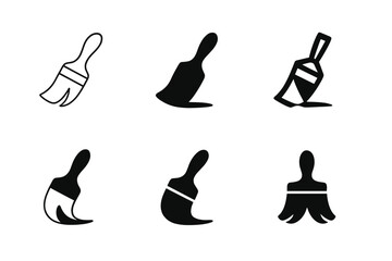 Artistic Logo Variations. artistic expression. Set Logo of artistic expression: paintbrush stroke. harmonious logo variations of the same emblematic concept,