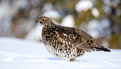 Grouse in snowy landscape (2)