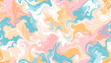Obraz premium Abstract Swirls of Pastel Colors.