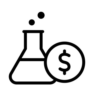 Lab Project Funding Line Icon of Grants and Funding (Research) Icon Set