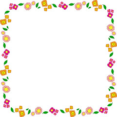 The Flower Boarder line  cartoon style for decor concept