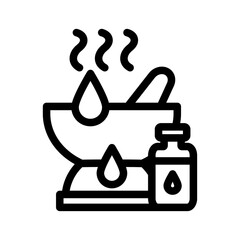 Aromatherapy Line Icon of Alternative Medicine Practices Icon Set