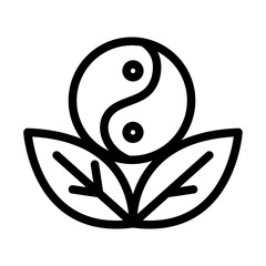 Holistic Balance Line Icon of Alternative Medicine Practices Icon Set