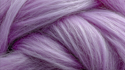 Close-up of Textured Purple Synthetic Hair Fibers