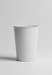 White Paper Cup Isolated Against White Background Studio Shot