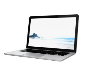 laptop with blue screen