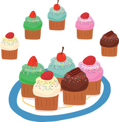 cupcake illustration