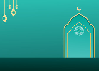 Mosque Islamic Banner Background Illustration Design Template, freespace template, geen backround, freespace