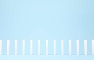 3D素材_ドミノ_水色