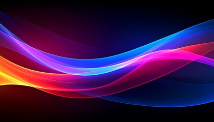 Fototapeta premium Abstract vibrant glowing waves