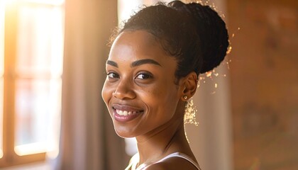 Close-up portrait of a smiling woman