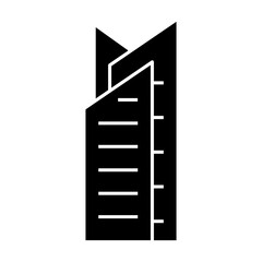 Skyscraper black icon