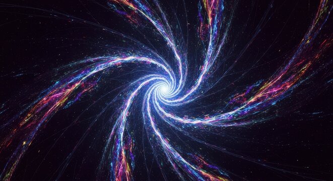 Abstract spiral light trails background