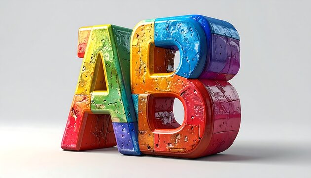 Colorful 3D letters