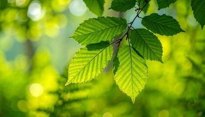 Fresh green leaves bathed in sunlight (1)
