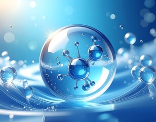 Crystal sphere molecule in water