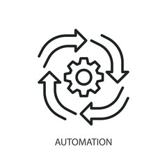 Automation thin line vector icons.