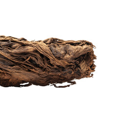 Textured, dark brown driftwood log