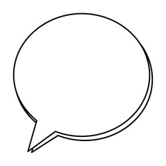 Fototapeta premium Minimalist Vector Speech Bubble Icon in Flat Style for Communication Branding