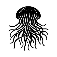 Jellyfish Silhouette Vector