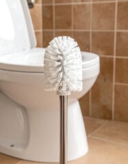 Toilet brush in bathroom (1)