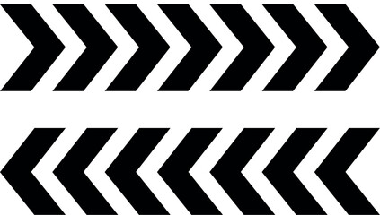 Chevron Pattern Vector Design with Directional Arrows on Transparent Background for Creative Projects