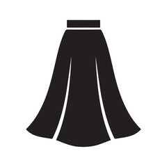Maxi skirt fashionable outfit stylish clothing solid black icon design