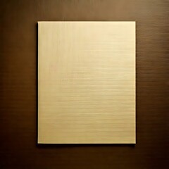 Obraz premium Blank light beige wooden book on dark wooden surface