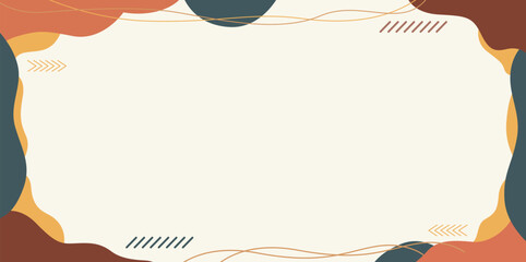 abstract colorful wave shapes banner background with text space