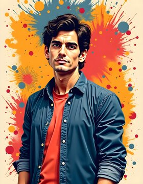 portrait of a handsome young man