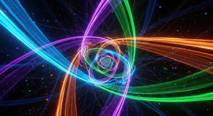 Colorful Glowing Abstract Background Art