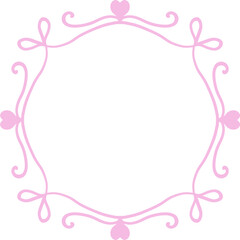 Pink Coquette Ribbon Frame