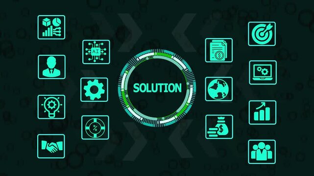 Innovative Solution Concept for Business, Technology, and Digital Challenges, Offering Problem-Solving Strategies, Success, and Modern Innovation