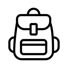 Backpack Line Icon of Outdoor Recreation (General) Icon Set