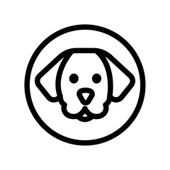 Dog Face Line Icon of Animal Shelters Icon Set