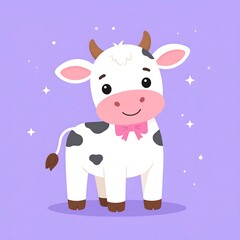Cute cartoon cow (2)