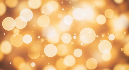 Obraz premium Abstract Golden Bokeh Background with Glowing Circles.