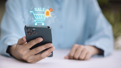 Online Shopping Sale Notification on Smartphone