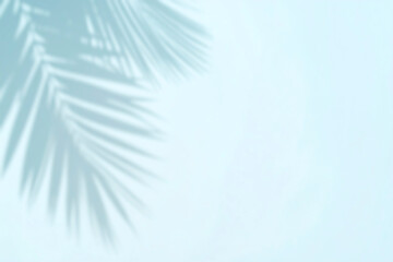 Minimal blurred wall with shadow of leaves overlay backgrounds. Sunlight effect shadow on the wall.