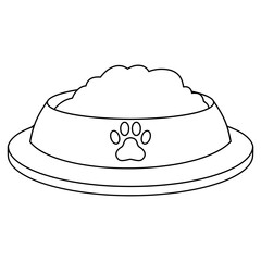 Dog food on plate