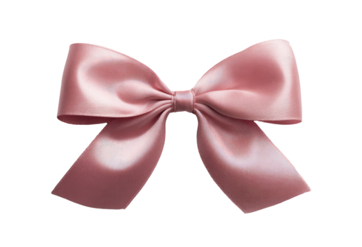 Pink satin bow, elegant & festive