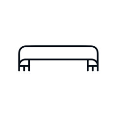 Minimalist agility hurdle illustration for athletic training and fitness, perfect for sports equipment branding, gym promotions, and athletic program designs