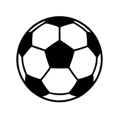 Classic soccer ball design, a versatile graphic for sports, teamwork, or global games promotion, ideal for websites, posters, or social media campaigns