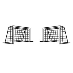 Score big with this clean, modern design of soccer goals! Perfect for sports websites, apps, and branding that needs a dynamic, energetic edge.
